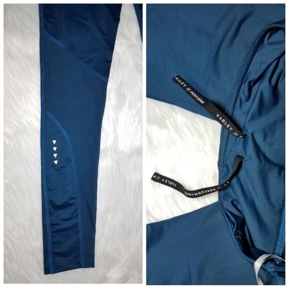 NWT|Varley Performance First Blue Mesh Leggings, XS - Picture 4 of 8